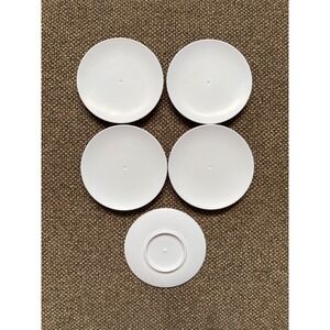 Set of 5 White Plastic Sushi Train Plates Additional‎ or Replacement